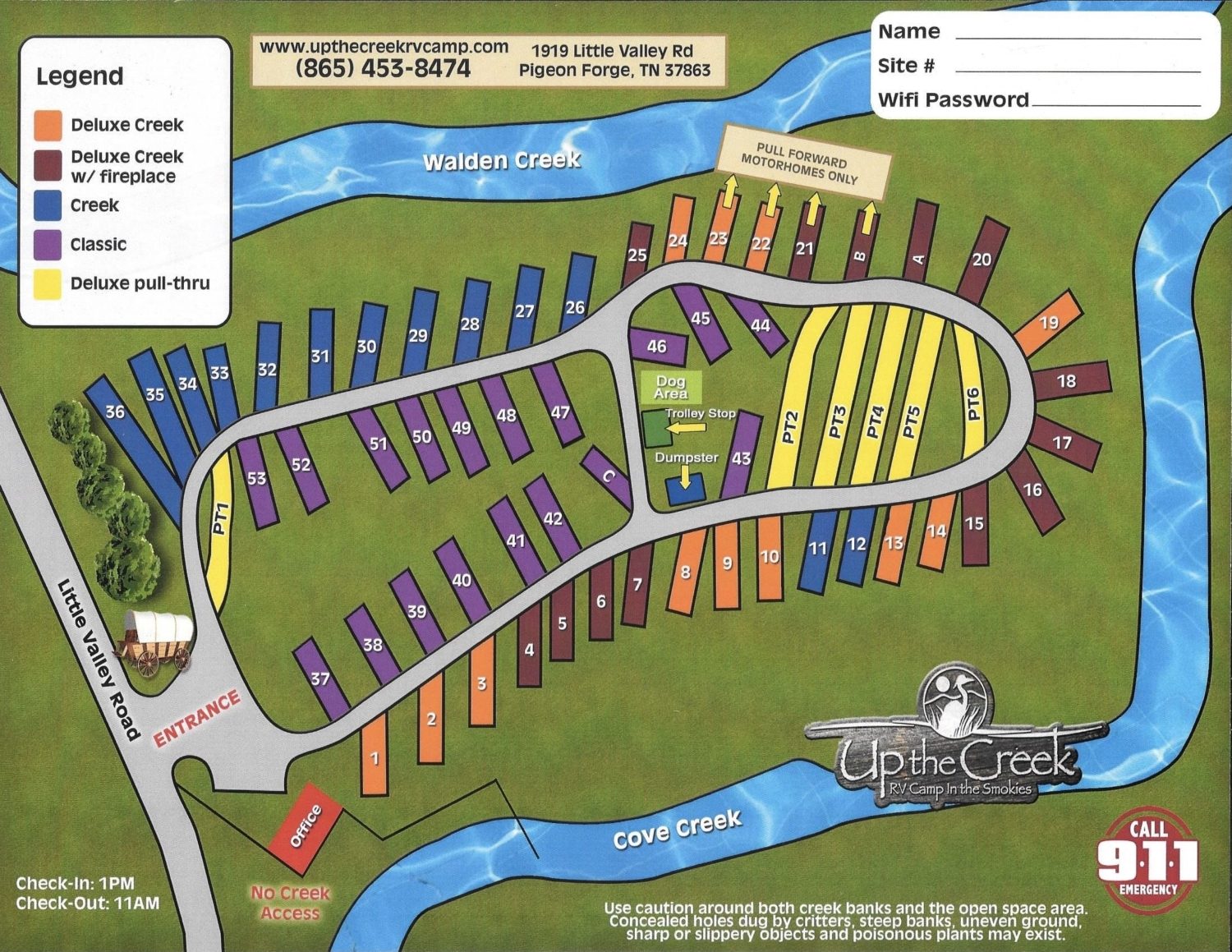 RV Parks - Campgrounds Near Dollywood | Up The Creek RV Camp